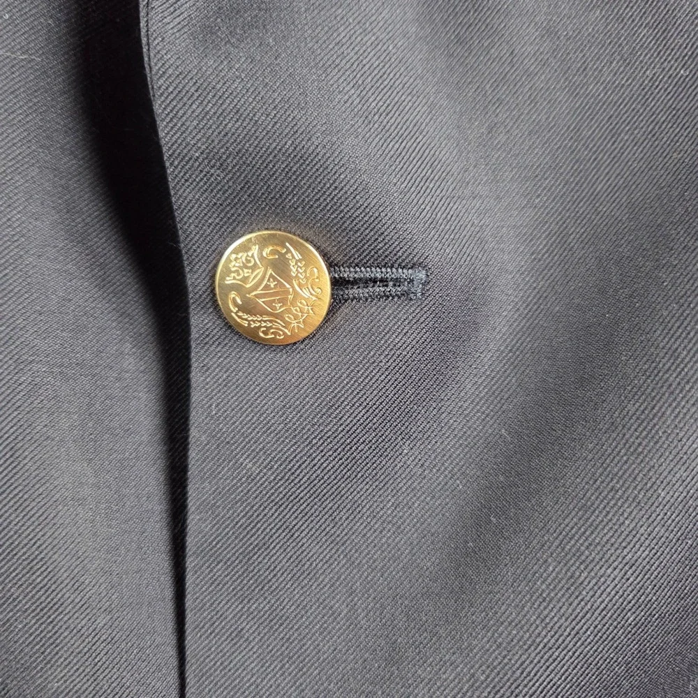Jos. A. Bank Blazer Mens 39R Navy Blue Wool Gold Crest Buttons Signature